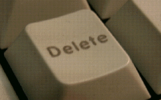 Delete key on keyboard