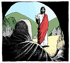 Jesus calls Lazarus from the dead